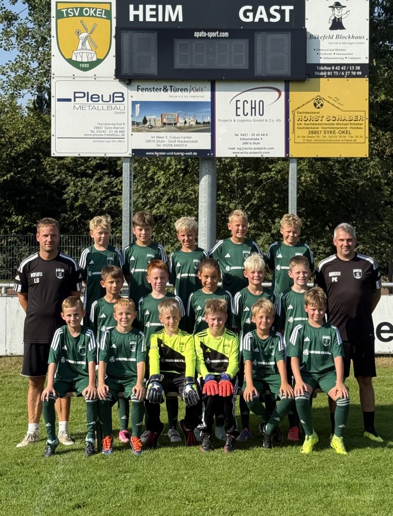 Mannschaftsfoto TSV Okel E-Jugend 2016/2017